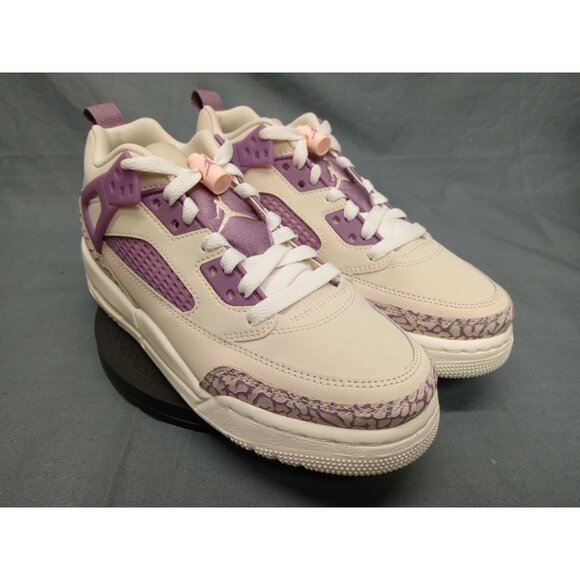 Jordan Spizike Low (PS) Girls Sneakers White Brown Crimson Size1.5Y NEW WITH BOX - Picture 3 of 11